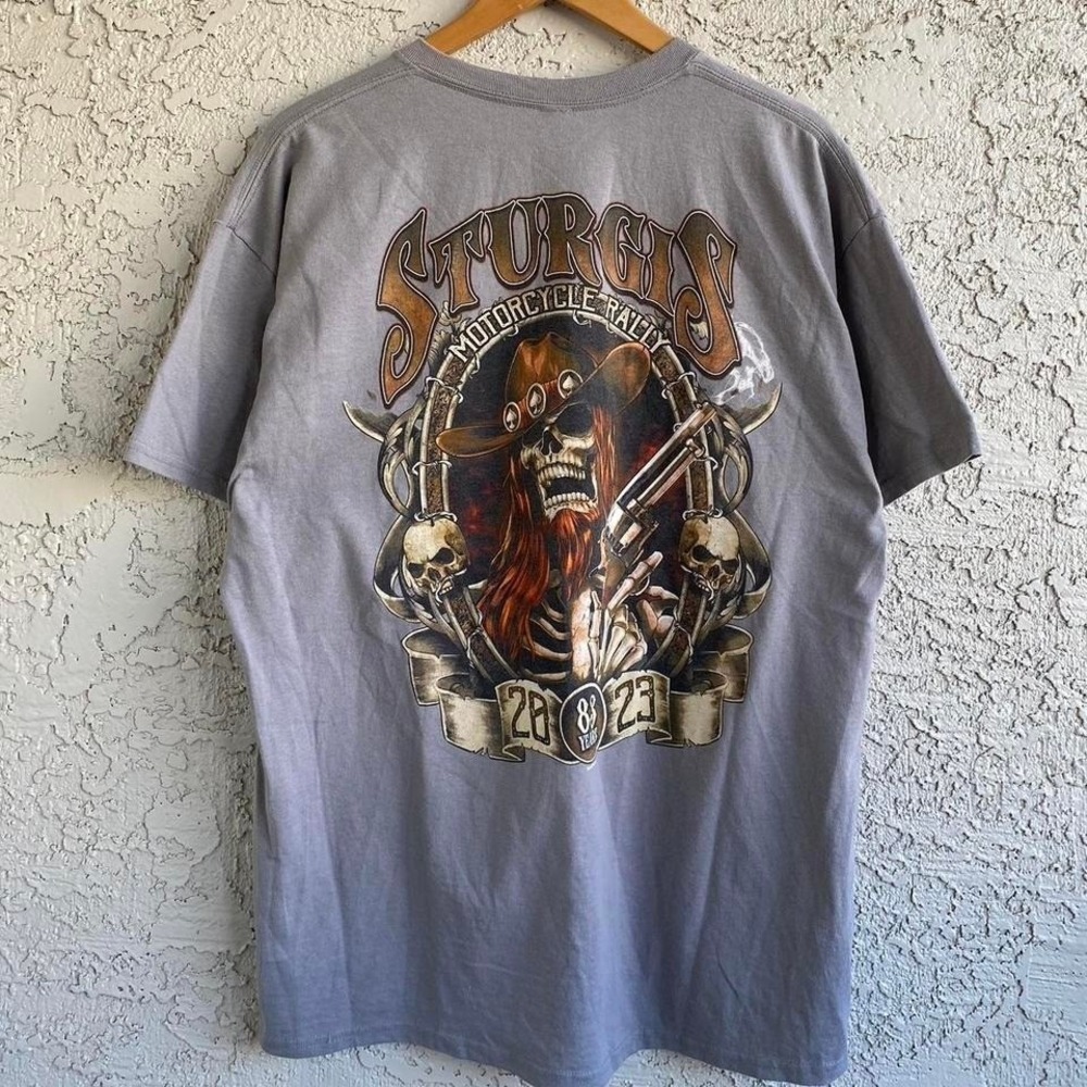 Vintage Style Sturgis 2023 Motorcycle Rally T-Shirt